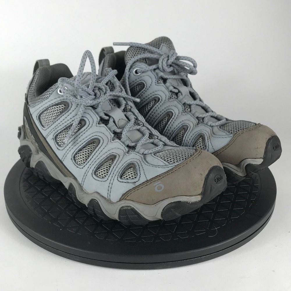 Oboz Low Top Hiking Boots Low Top Gray/Blue Women’s Size 8.5 - Picture 3 of 12